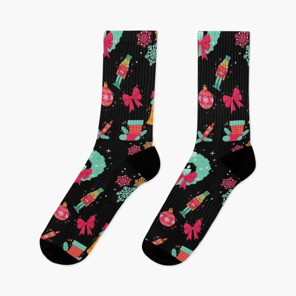 Item preview, X-mas, x mas, xmas, christmas pattern bells, candles, socks, snowflakes designed and sold by MMTMK.