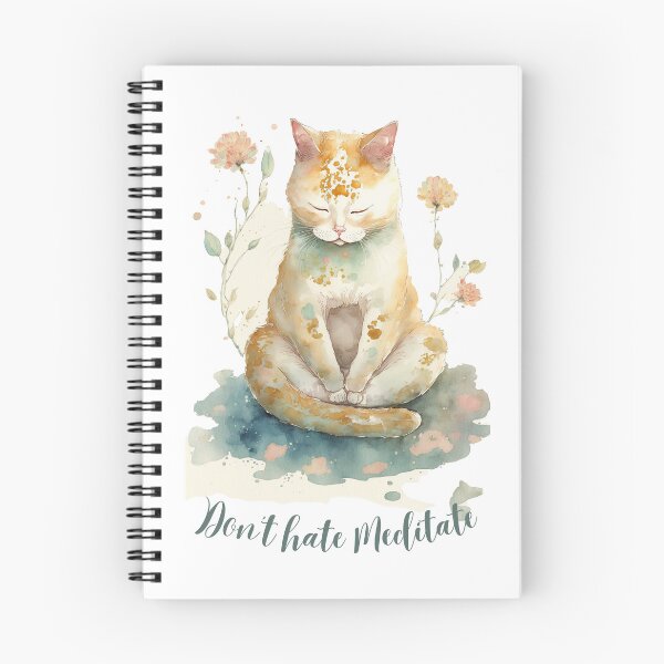 Item preview, Yoga Cat Don't hate Meditate designed and sold by printiesart.