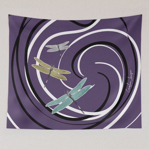 Item preview, Retro 50s vintage style dragonfly pattern.  Caroline Laursen original designed and sold by Caroline Laursen.