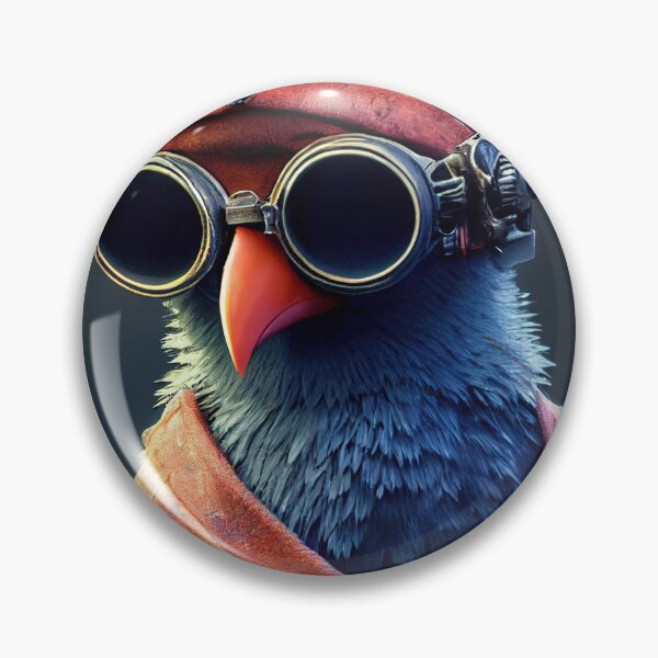 Item preview, Pirate Crow Anthropomorphic - cyberpunk crow with aviator glasses designed and sold by MimozaStudio.
