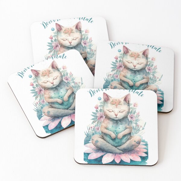 Item preview, Yoga Cat Don't hate Meditate 04 designed and sold by printiesart.