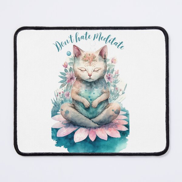 Item preview, Yoga Cat Don't hate Meditate 04 designed and sold by printiesart.