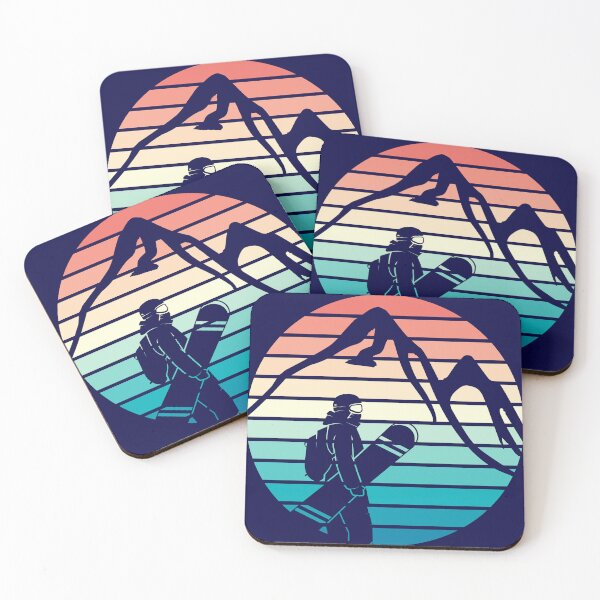 Item preview, Snowboarder in Mountains Sunset designed and sold by trendingatees.