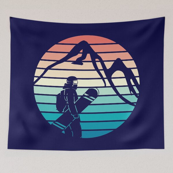 Item preview, Snowboarder in Mountains Sunset designed and sold by trendingatees.