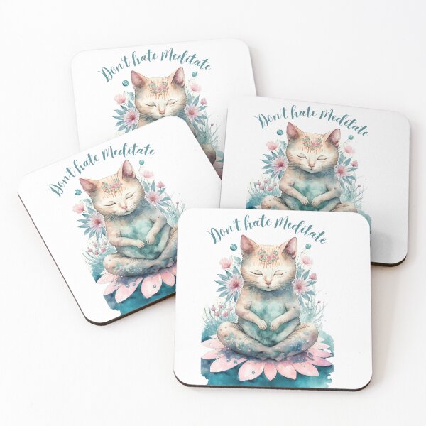 Item preview, Yoga Cat Don't hate Meditate 05 designed and sold by printiesart.