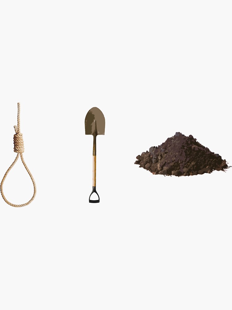 ""Rope. Shovel. Hole." Wednesday Addams" Sticker for Sale by danhearn010 Redbubble