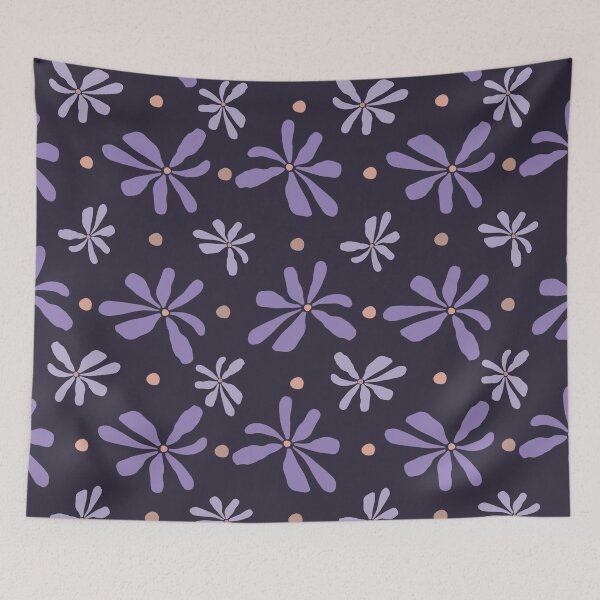 Item preview, Cute dark purple flower pattern designed and sold by Atlantico54.