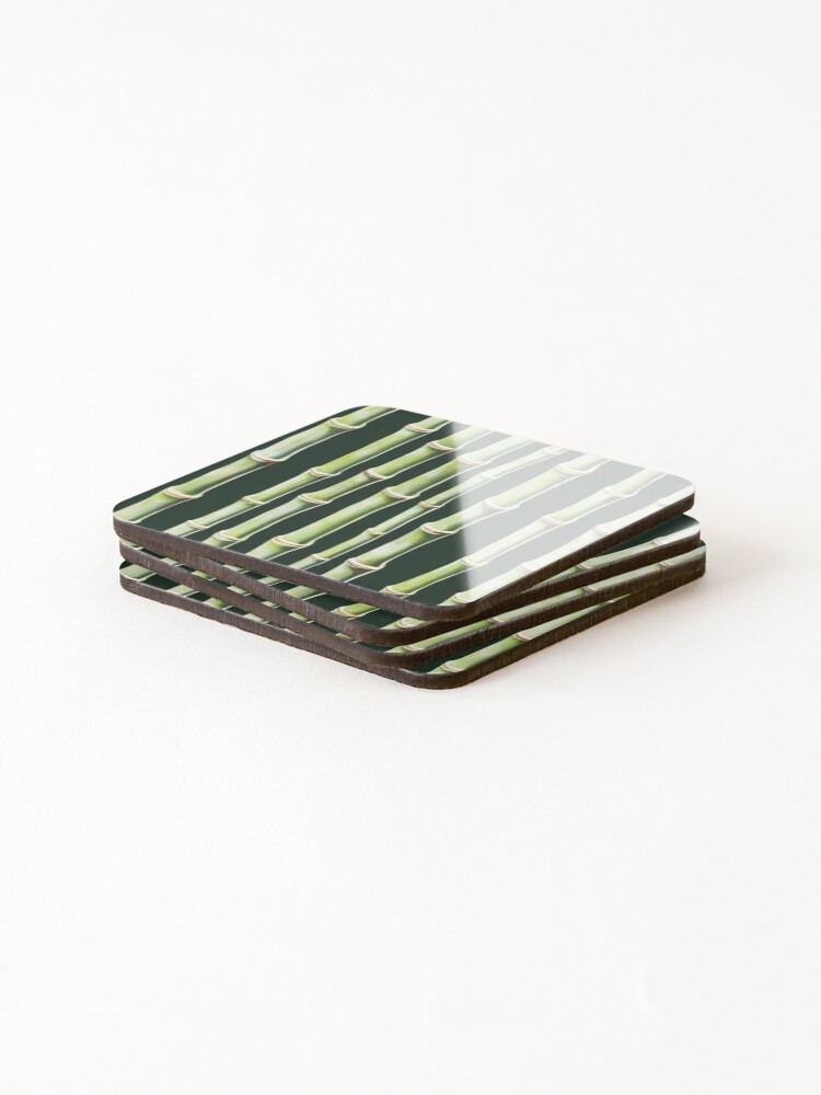 Thumbnail 4 of 5, Coasters (Set of 4), Bamboo Pattern designed and sold by TextureFactory.