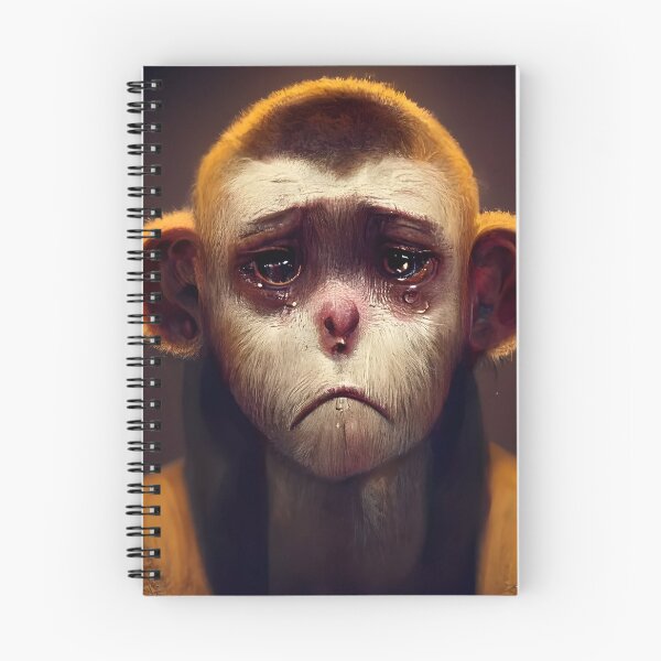 Item preview, Sad monkey designed and sold by Painful Monkey.