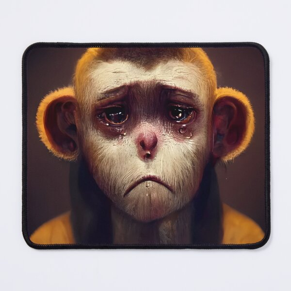 Item preview, Sad monkey designed and sold by Painful Monkey.