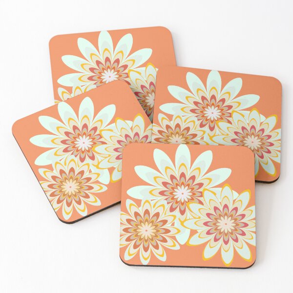 Item preview, orange floral pattern modern design orange designed and sold by Bakkia.