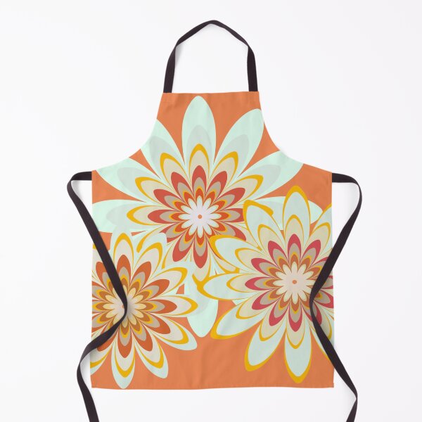 Item preview, orange floral pattern modern design orange designed and sold by Bakkia.