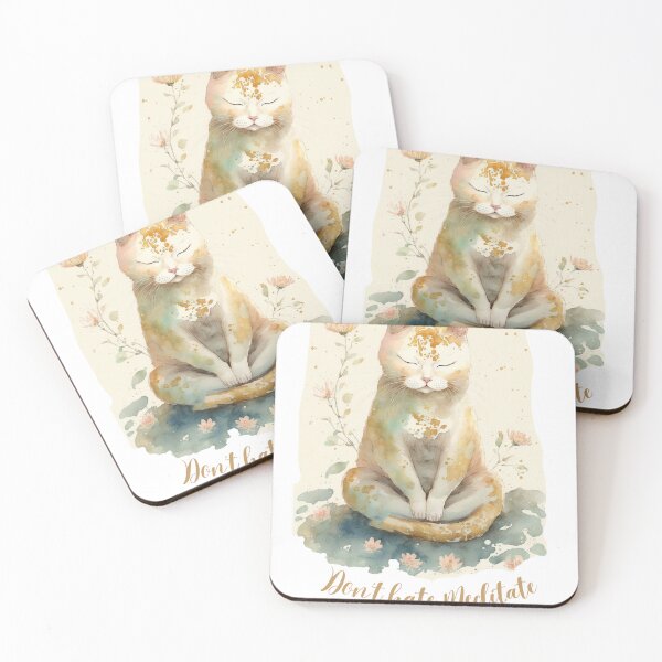 Item preview,  Yoga Cat Don't hate Meditate 06 designed and sold by printiesart.