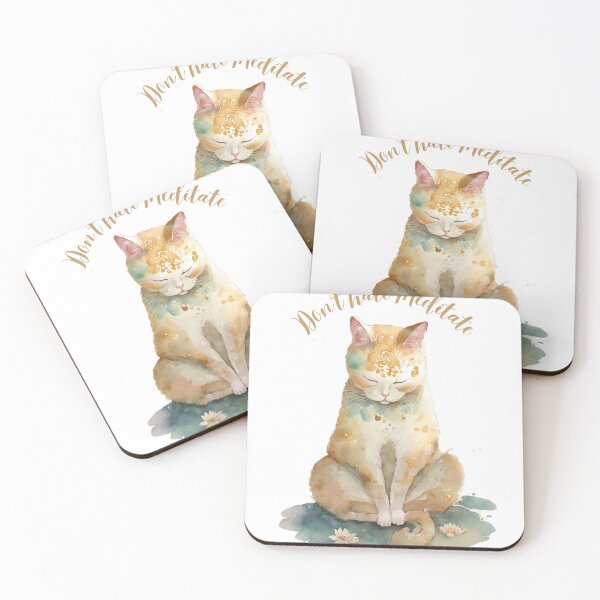 Item preview, Yoga Cat Don't hate Meditate 07 designed and sold by printiesart.