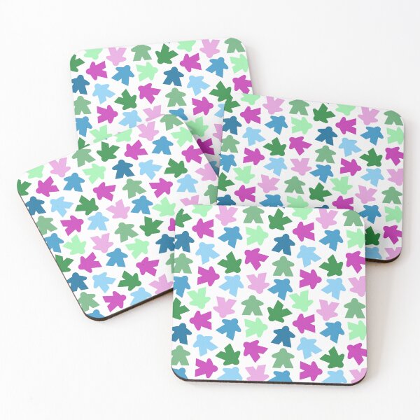 Item preview, Game Night Meeples | Blue, Green, Magenta, Pink designed and sold by Zab Butler Design.
