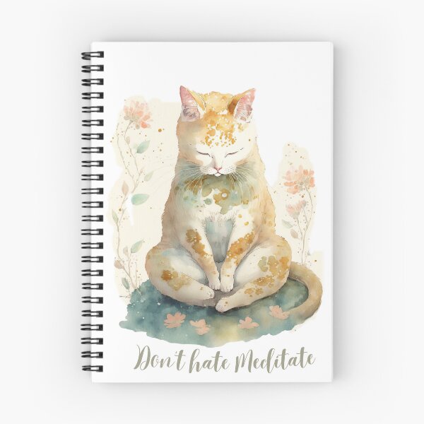 Item preview, Yoga Cat Don't hate Meditate 08 designed and sold by printiesart.