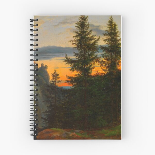 Item preview, Sunset painting, Sunset Artwork, Two Men before a Waterfall at Sunset designed and sold by danaJG.