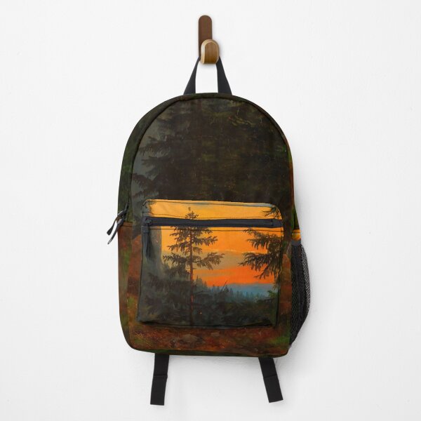 Item preview, Sunset painting, Sunset Artwork, Two Men before a Waterfall at Sunset designed and sold by danaJG.