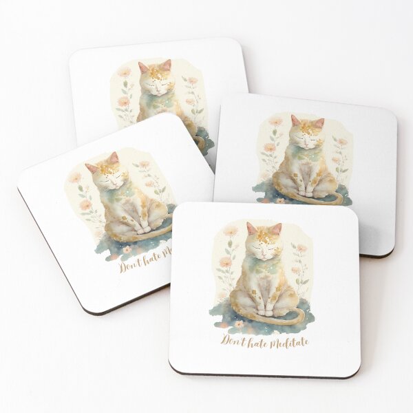 Item preview, Yoga Cat Don't hate Meditate 09 designed and sold by printiesart.