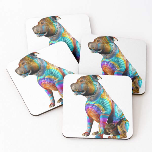 Item preview, psychedelic staffy designed and sold by BillyTeee.