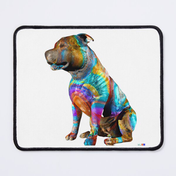Item preview, psychedelic staffy designed and sold by BillyTeee.