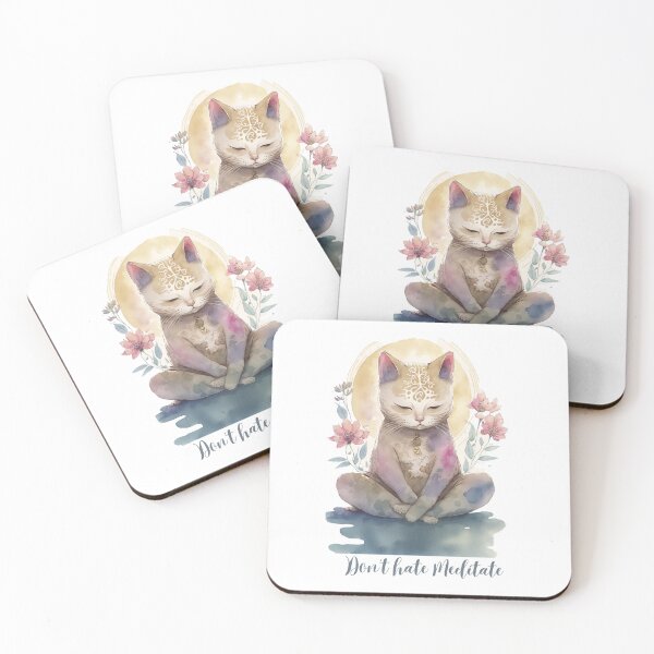 Item preview, Yoga Cat Don't hate Meditate 11 designed and sold by printiesart.