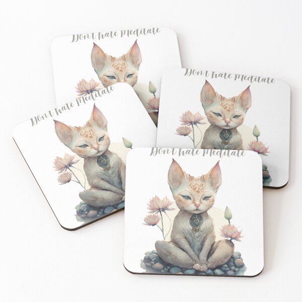Item preview, Yoga Cat Don't hate Meditate 12  designed and sold by printiesart.