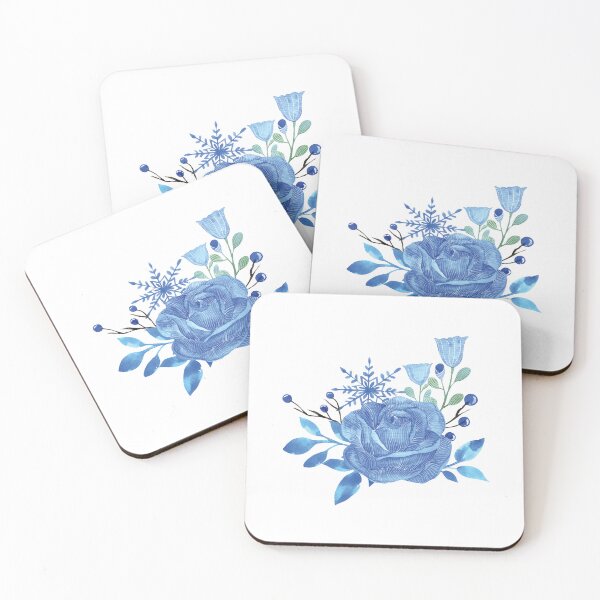 Item preview, Flower Winter rose watercolor illustration designed and sold by pinkyfish1010.