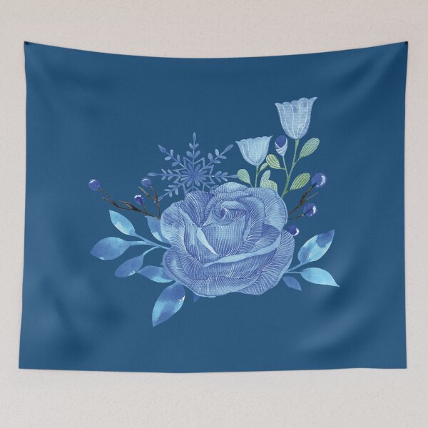 Item preview, Flower Winter rose watercolor illustration designed and sold by pinkyfish1010.