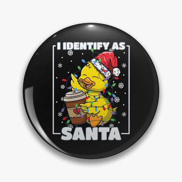 Item preview, I Identify As Santa | Yellow Santa Duck Tangled Up In Christmas Lights | Funny Christmas Meme | Christmas Gift Ideas designed and sold by DrawingBoard.
