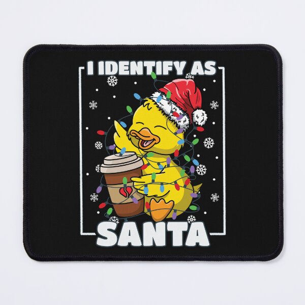 Item preview, I Identify As Santa | Yellow Santa Duck Tangled Up In Christmas Lights | Funny Christmas Meme | Christmas Gift Ideas designed and sold by DrawingBoard.