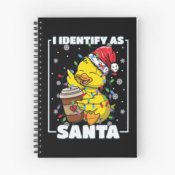 Item preview, I Identify As Santa | Yellow Santa Duck Tangled Up In Christmas Lights | Funny Christmas Meme | Christmas Gift Ideas designed and sold by DrawingBoard.