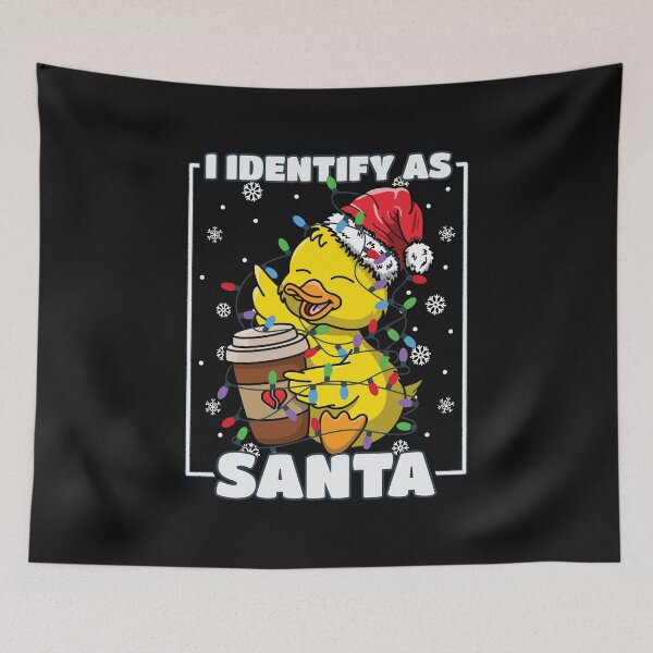 Item preview, I Identify As Santa | Yellow Santa Duck Tangled Up In Christmas Lights | Funny Christmas Meme | Christmas Gift Ideas designed and sold by DrawingBoard.