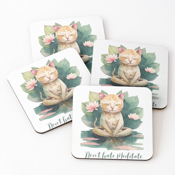 Item preview, Yoga Cat Don't hate Meditate 13 designed and sold by printiesart.
