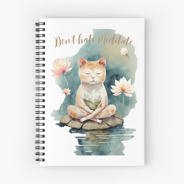 Item preview, Yoga Cat Don't hate Meditate designed and sold by printiesart.
