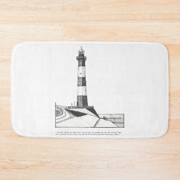Item preview, Breskens Lighthouse Netherlands Nieuwe Sluis Pen and Ink Illustration designed and sold by Wall-Art-Sketch.