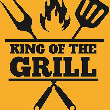 King Of The Grill Bbq Near Me Funny Food Quote Design For BBQ Lover Poster for Sale by Metraz Redbubble