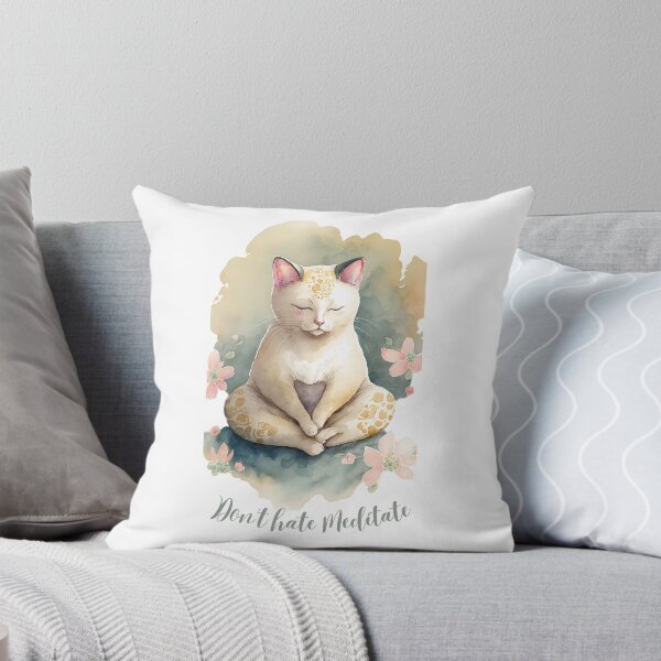 Item preview, Yoga Cat Don't hate Meditate 16 designed and sold by printiesart.