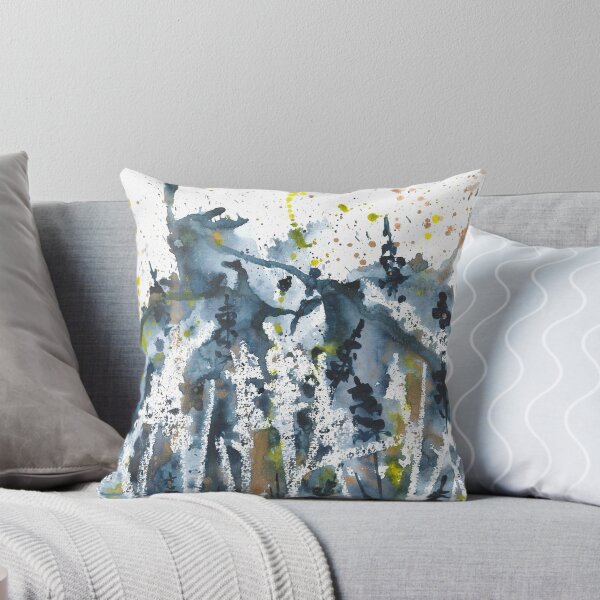 Artikel-Vorschau von Ruhige blaue coole abstrakte Aquarelllandschaft, Blumen, designt und verkauft von anaozzart.
