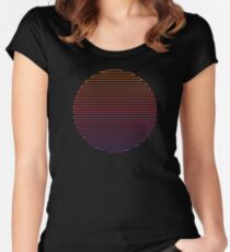 Lineares Licht Tailliertes Rundhals-Shirt