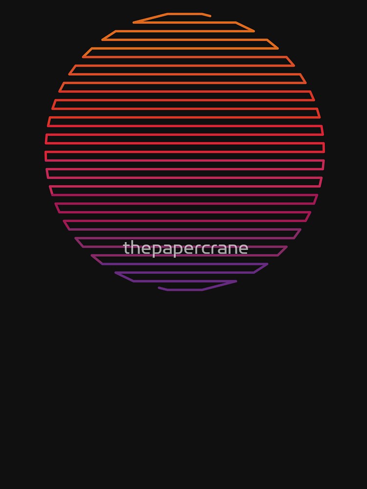 Aperçu 7 sur 7. T-shirt classique avec l'œuvre Lumière linéaire créée et vendue par thepapercrane.