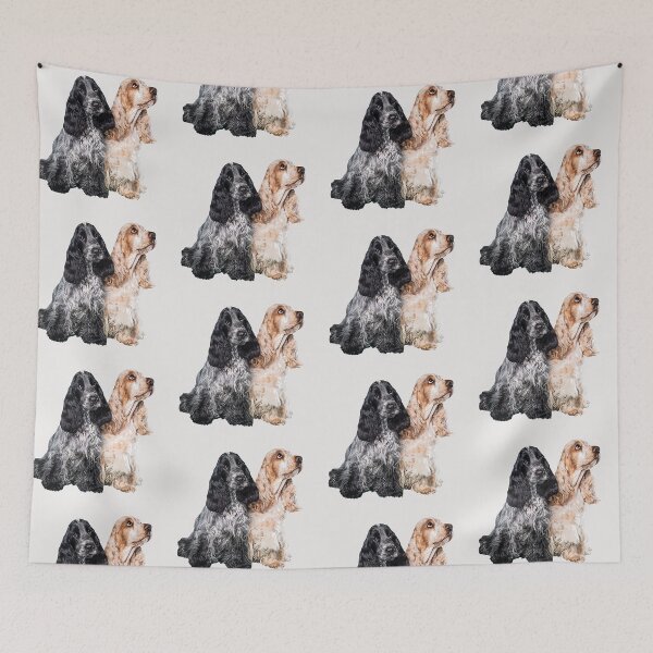 Item preview, Cocker Spaniel Blue Roan Orange Roan Cute Puppy Dogs designed and sold by ElegantCat.