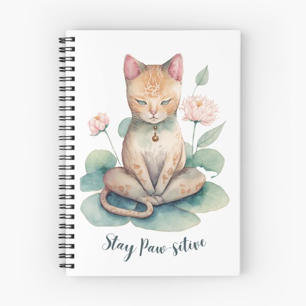 Item preview,  Stay Paw-sitive  Yoga Cat 01 designed and sold by printiesart.