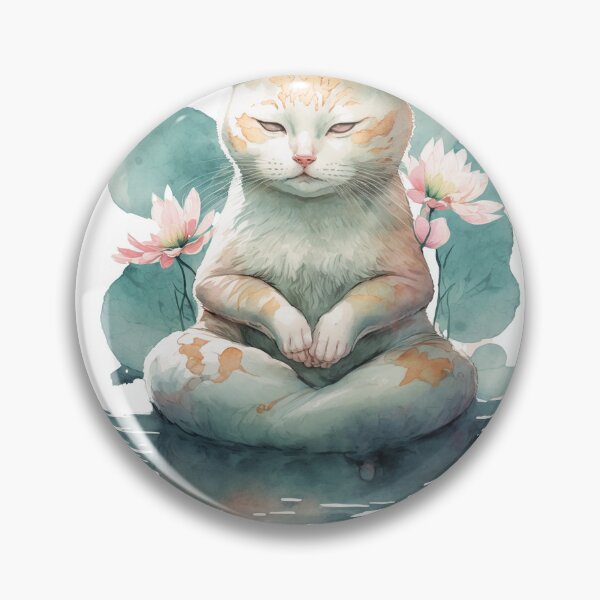 Item preview,  Stay Paw-sitive Yoga Cat 02 designed and sold by printiesart.