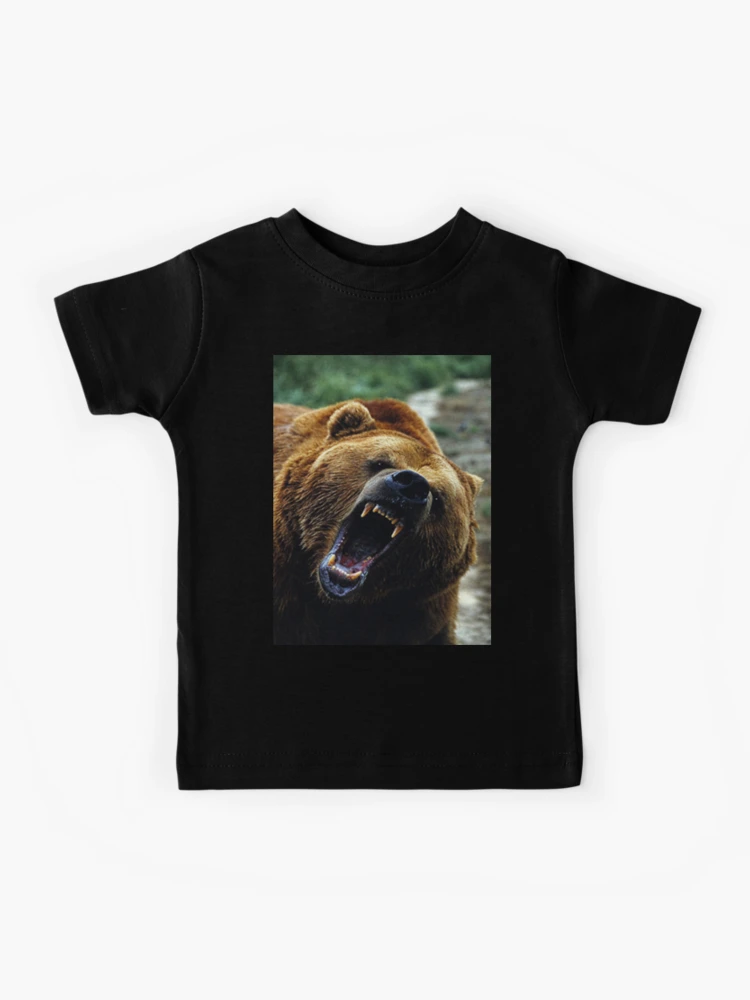 Amazon.com: Cute Grizzly Bear Head T-shirt Love Animals