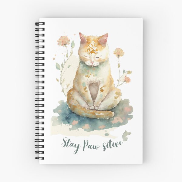 Item preview,  Stay Paw-sitive Yoga Cat 03 designed and sold by printiesart.