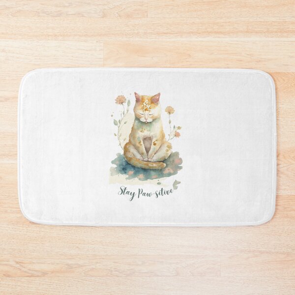 Item preview,  Stay Paw-sitive Yoga Cat 03 designed and sold by printiesart.