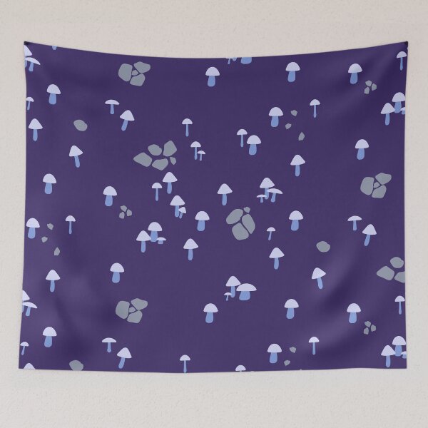 Item preview, Mushroom for stones (blue) designed and sold by Gonzo's Rad Design Shop.