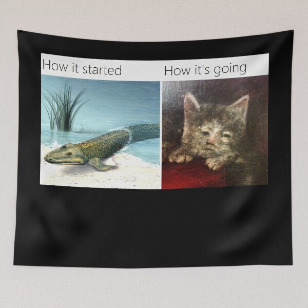 Item preview, How it started VS How it is going (Evolution Meme) - Thanksgiving, Christmas And Birthday Party Gift Ideas for Classic Memes Lovers and Fans designed and sold by Memeing Everything.