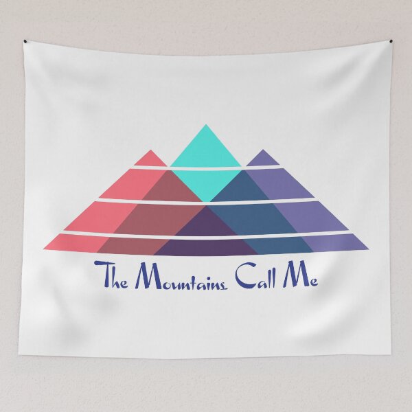 Item preview, The Mountains Call Me - Minimalist Design designed and sold by tealtile.